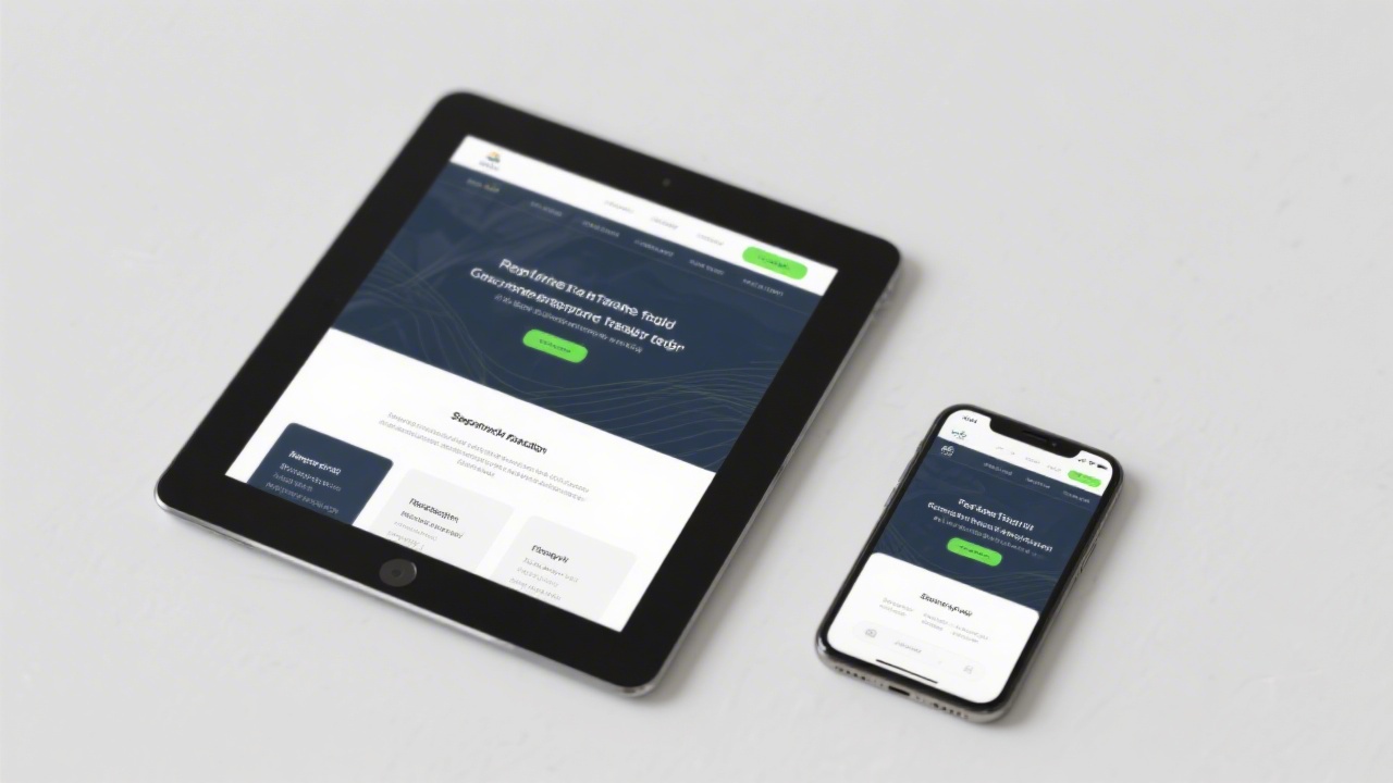 Tablet and phone showing the same website layout adapting smoothly to different screen sizes, illustrating responsive testing for modern web design.